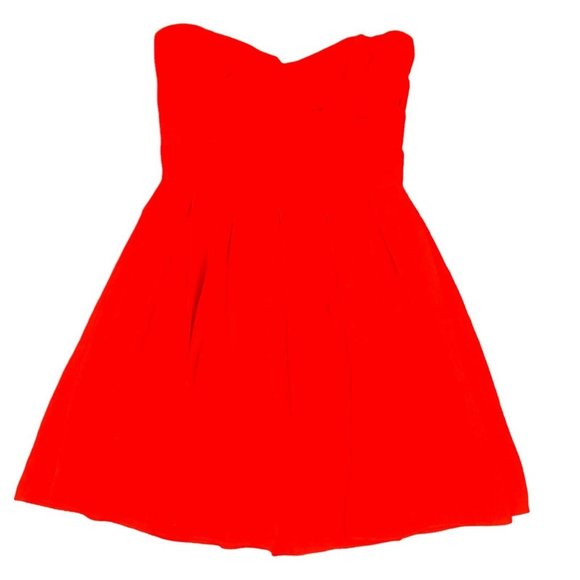 TFNC London ASOS Little Red Dress Sleeveless Pleated Skirt Chifon Women's Size S - Picture 8 of 16